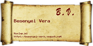 Besenyei Vera névjegykártya
